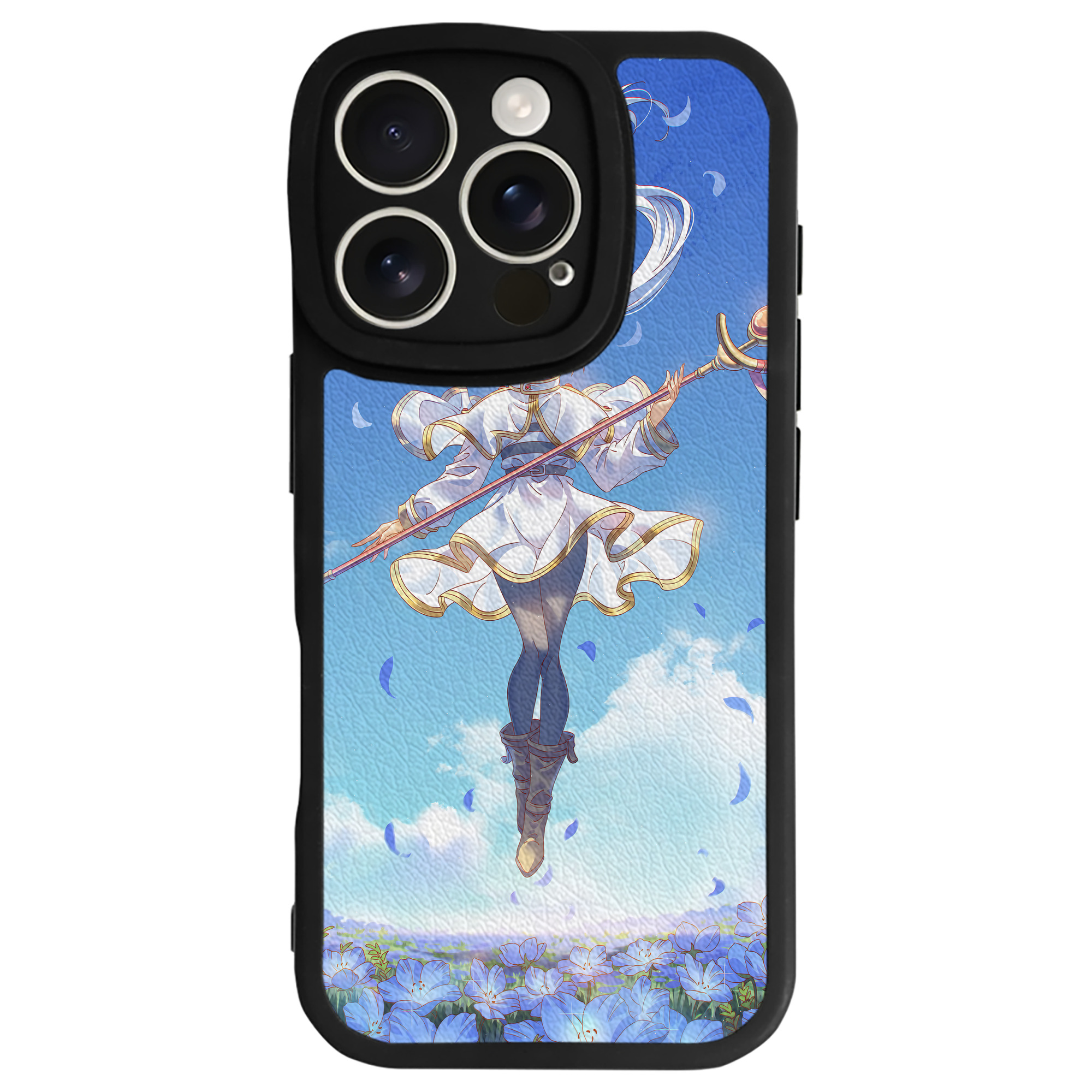 （画像用） 葬送のフリーレン Frieren 【iPhone 16シリーズ対応】シリコンスマホケース（レザー調） 材質：シリコン